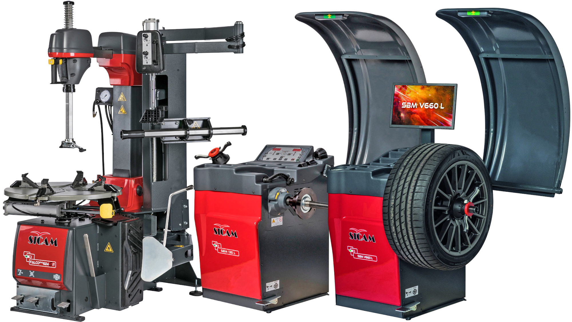 Шиномонтажне та балансувальне обладнання італійського бренду Sicam